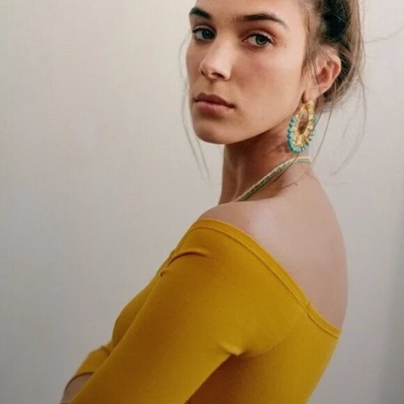 Sezane Bella bodysuit - Sunflower - XS - Picture 4 of 5